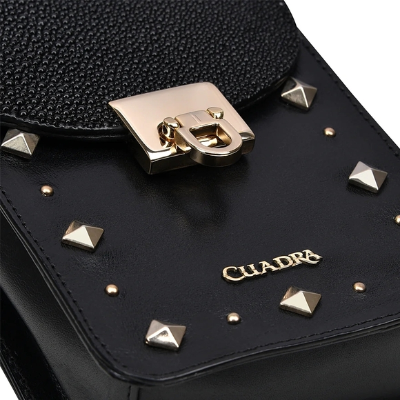 Cuadra Black Crossbody Bag - Picture 3 of 6